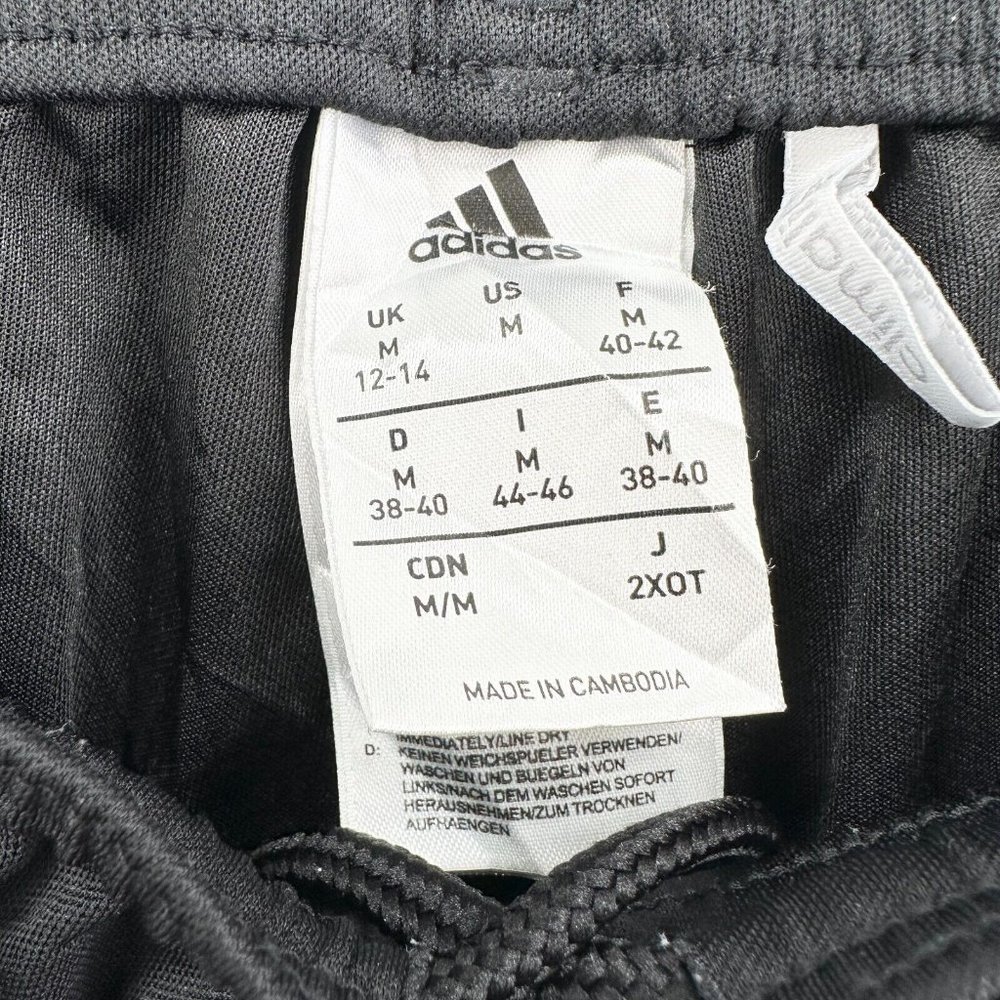 Adidas Shorts Womens Medium M (12-14) Black Striped Lightweight Adult Sport Run - Picture 2 of 10